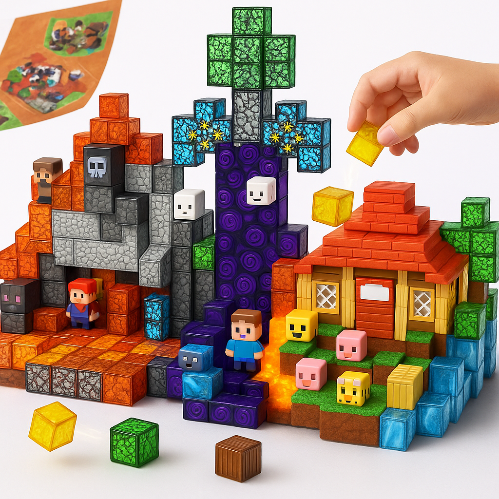 Magnetische Bausteine Set, Lernspielzeug für Kinder