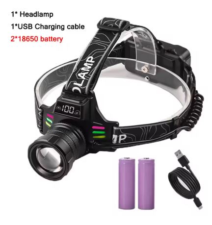 corlado | Wiederaufladbare LED Stirnlampe mit Weiß-, Rot- und Grünlicht – Leistungsstarke Kopflampe mit USB und Akku
