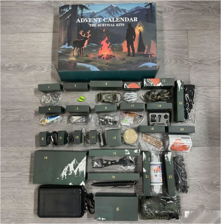 corlado | SURVIVAL ADVENT CALENDAR – Men's Outdoor Kit with 24 Essential Tools 2025