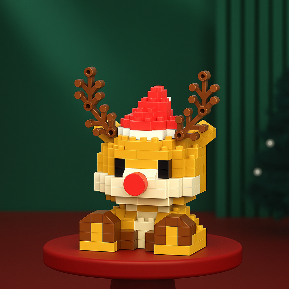 Weihnachts-Bausteine Set, kreative Baufiguren für Kinder