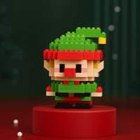 Weihnachts-Bausteine Set, kreative Baufiguren für Kinder