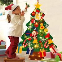 Weihnachtsbaum Filz-Aktivitätsset, Kinder-Ornamente & Lichter