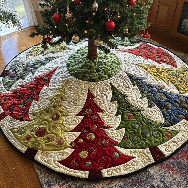 Weihnachtsbaum Rock, gestepptes Stoff-Matte, Festliche Dekoration