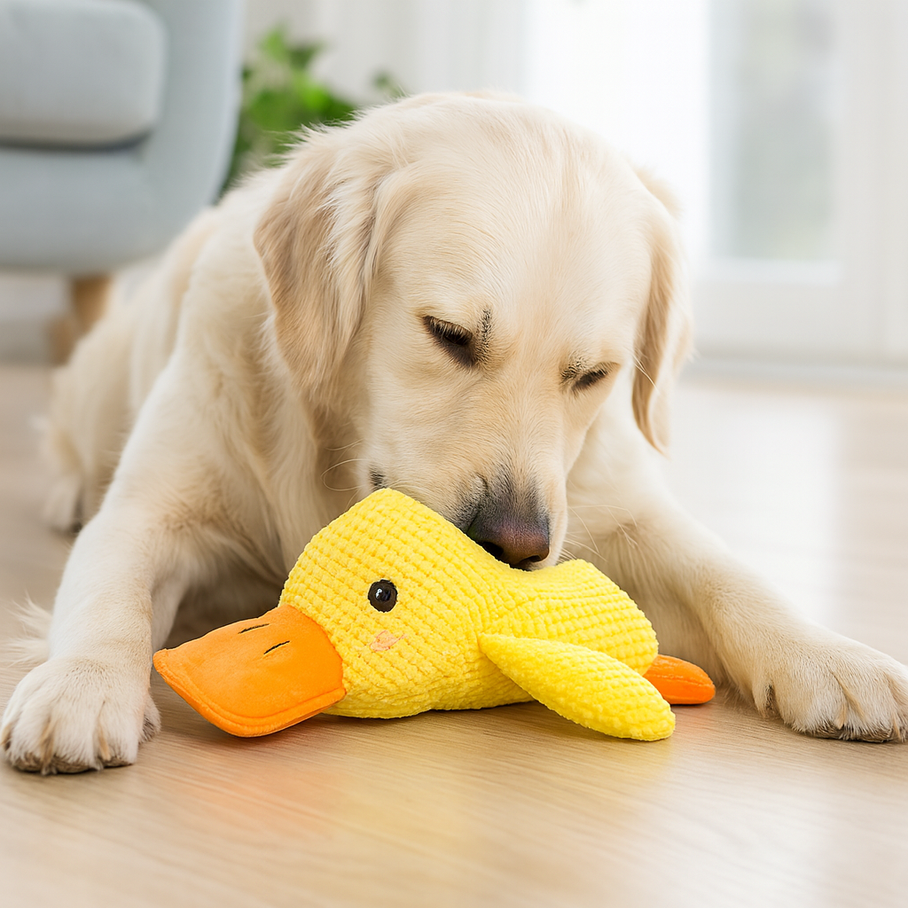 Hundespielzeug, weicher Plüsch-Enten-Kauspielzeug
