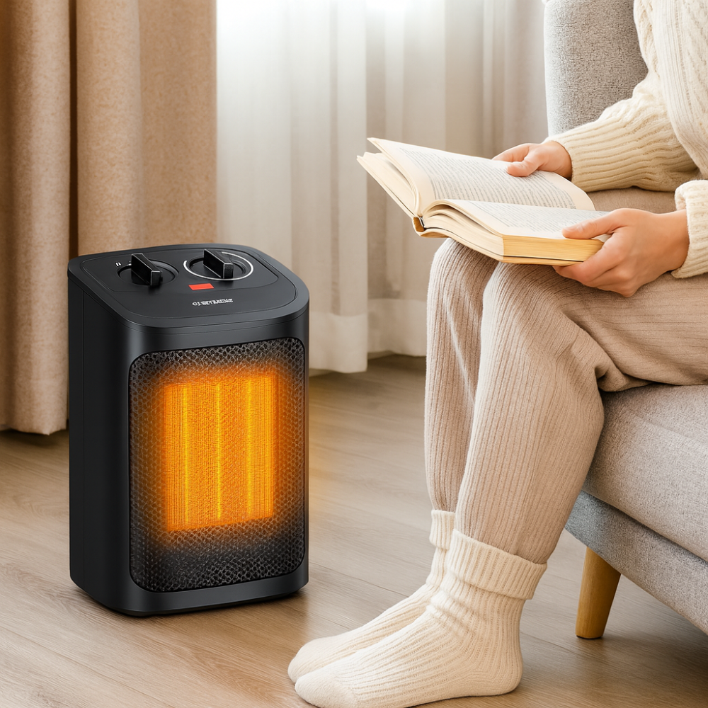 Energieeffizienter Elektroheizer für Zuhause, Büro & Schlafzimmer
