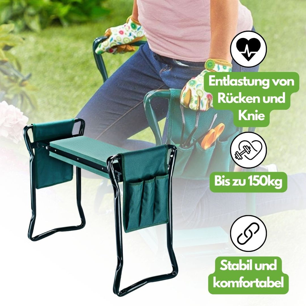 Gartenkneeler - Multifunktionsbank und Kniestütze- entlastet schmerzendes Knie und Rücken
