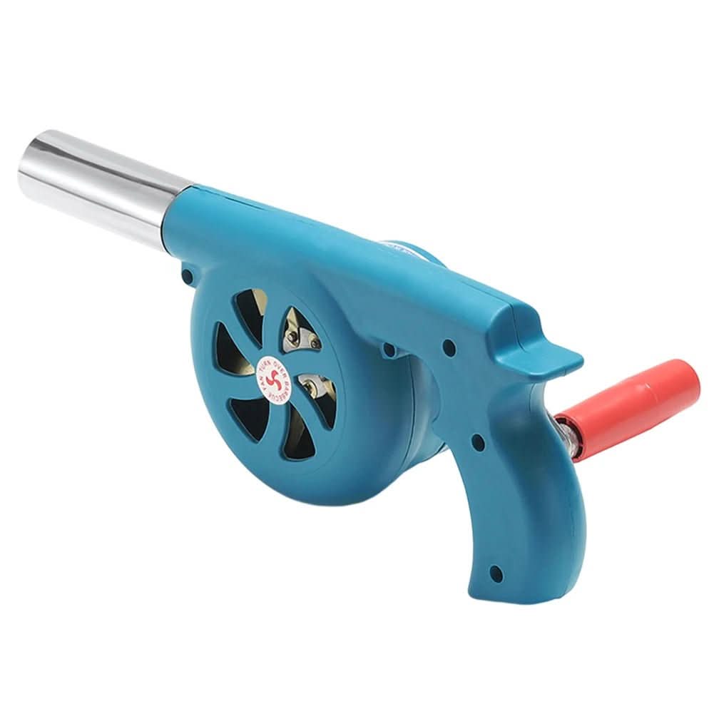 corlado | Tragbarer Handkurbel-Grillfan für einfaches Outdoor-Anheizen