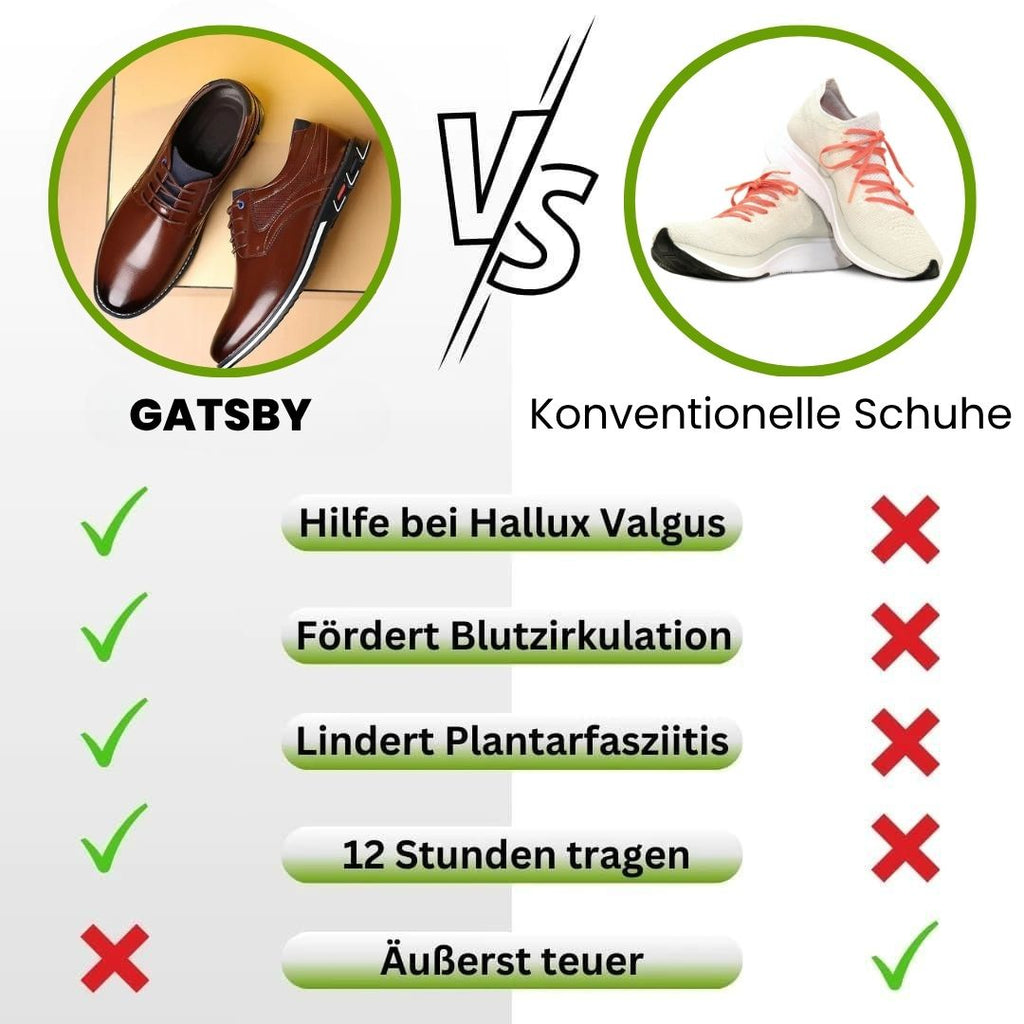 Gatsby Premium – Ergonomischer & Eleganter Business-Schuh zur Schmerzlinderung