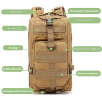 corlado | Wasserdichter Taktischer Rucksack – AdventurePack