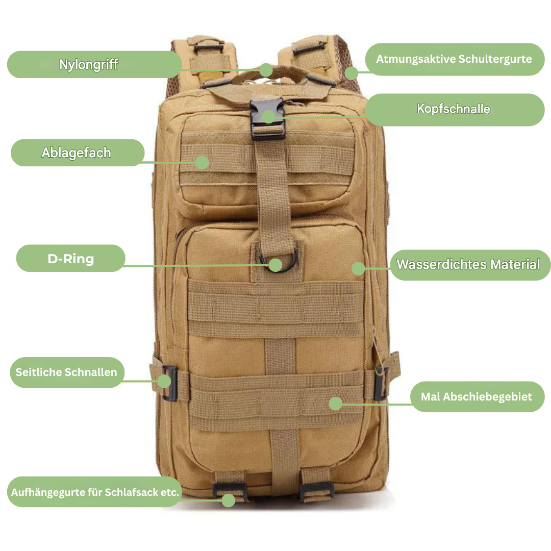 corlado | Wasserdichter Taktischer Rucksack – AdventurePack