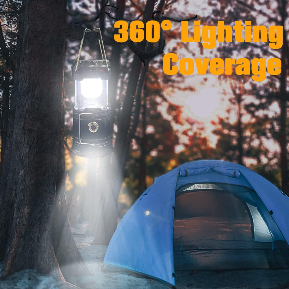 Jagd Solar-LED Camping-Laterne, wiederaufladbar, tragbar