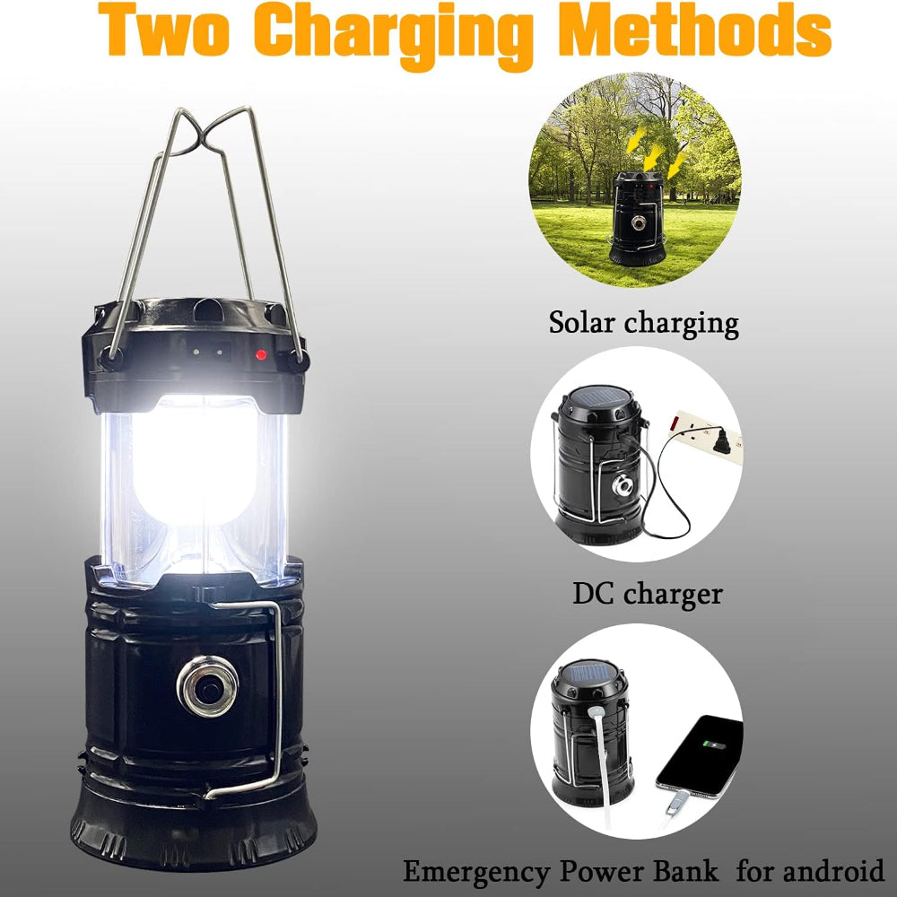 Jagd Solar-LED Camping-Laterne, wiederaufladbar, tragbar
