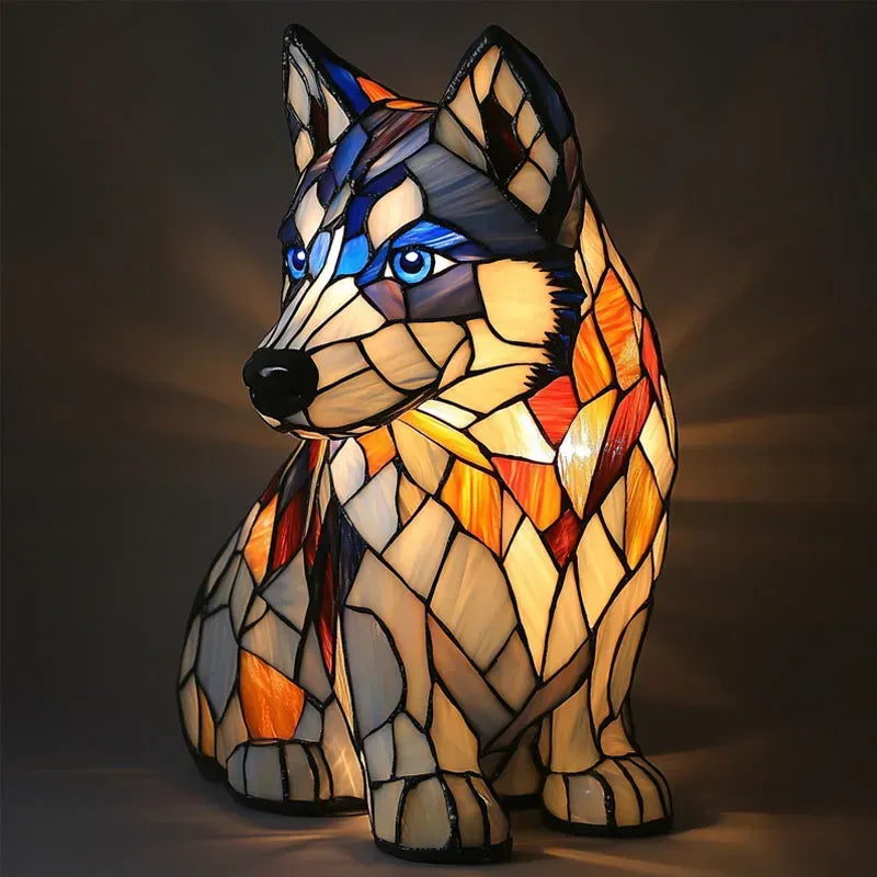 Leuchthund - handgefertigte Lampe, die Herzen erstrahlen lässt