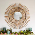 | Natural Rattan Mirror 80cm
