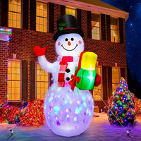 Outdoor Weihnachtsdekoration, aufblasbarer Claus LED Licht