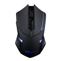 corlado | ET X-08 7-Tasten 2400DPI 2.4G Wireless Stille Gaming Maus mit USB-Empfänger & Farbige Hintergrundbeleuchtung (Schwarz)