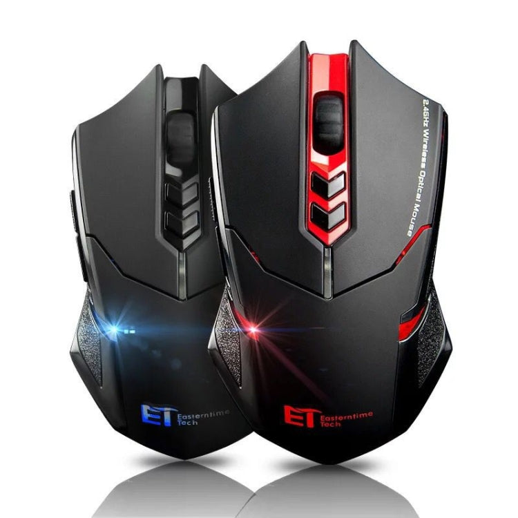 corlado | ET X-08 7-Tasten 2400DPI 2.4G Wireless Stille Gaming Maus mit USB-Empfänger & Farbige Hintergrundbeleuchtung (Schwarz)