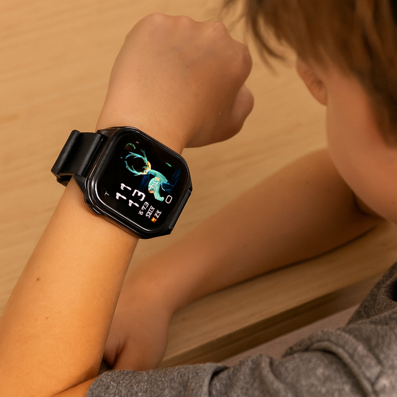 Kinder Smartwatch, Touchscreen Fitness Tracker, USB wiederaufladbar