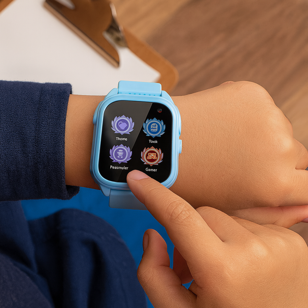 Kinder Smartwatch, Touchscreen Fitness Tracker, USB wiederaufladbar
