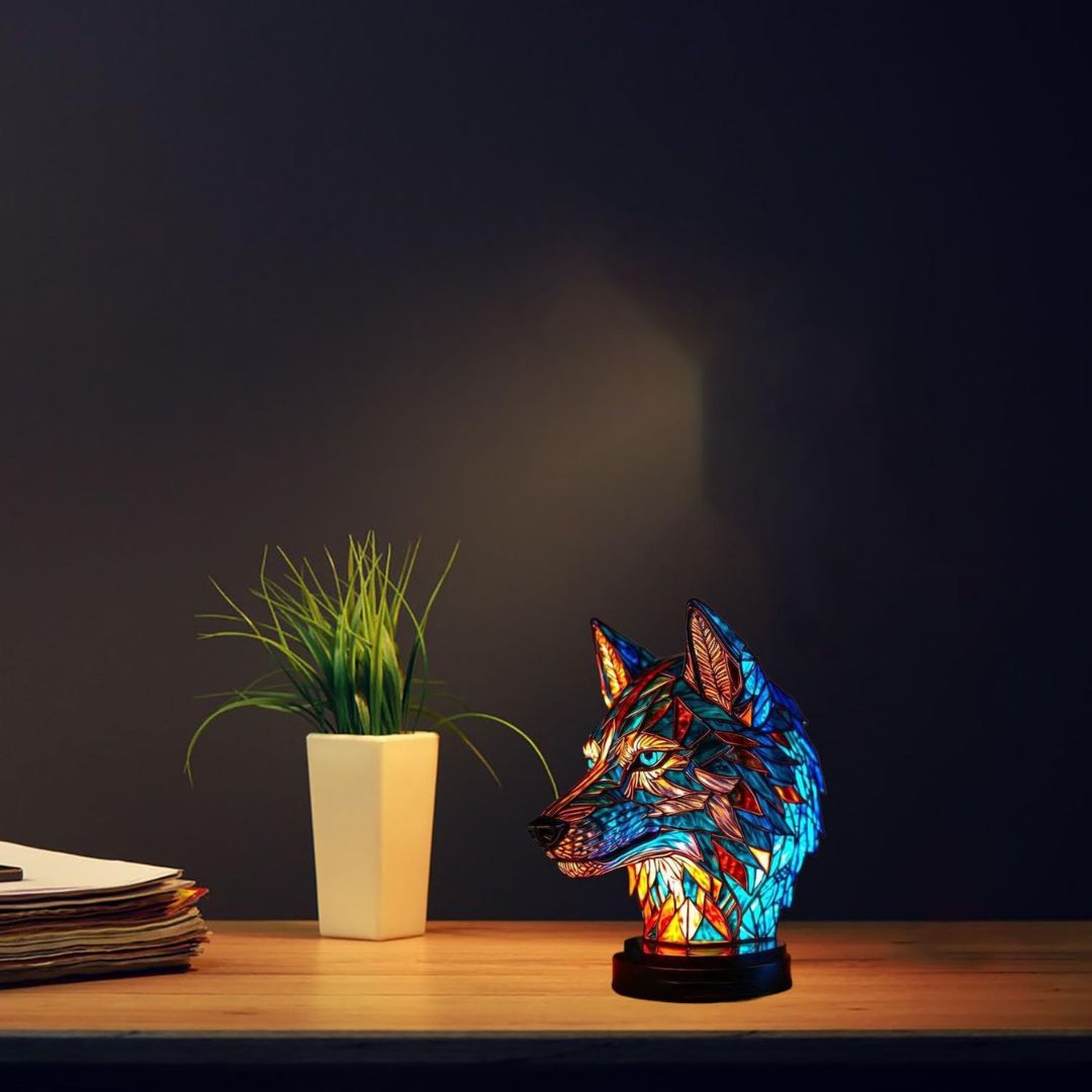 LeuchtWolf - handgefertigte Lampe, die Herzen erstrahlen lässt