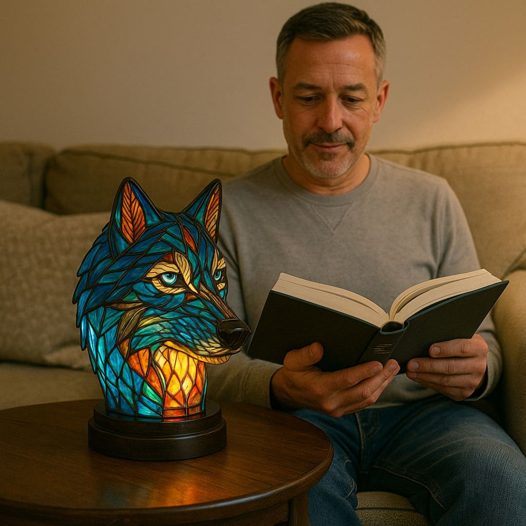 LeuchtWolf - handgefertigte Lampe, die Herzen erstrahlen lässt