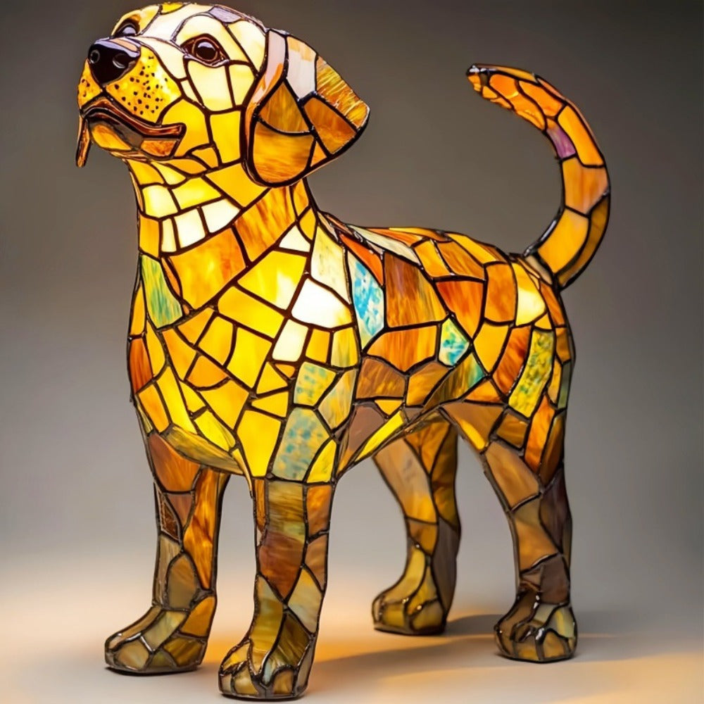 Hundelampe Golden Labrador – Elegante LED-Gartenlampe mit Tiermotiv