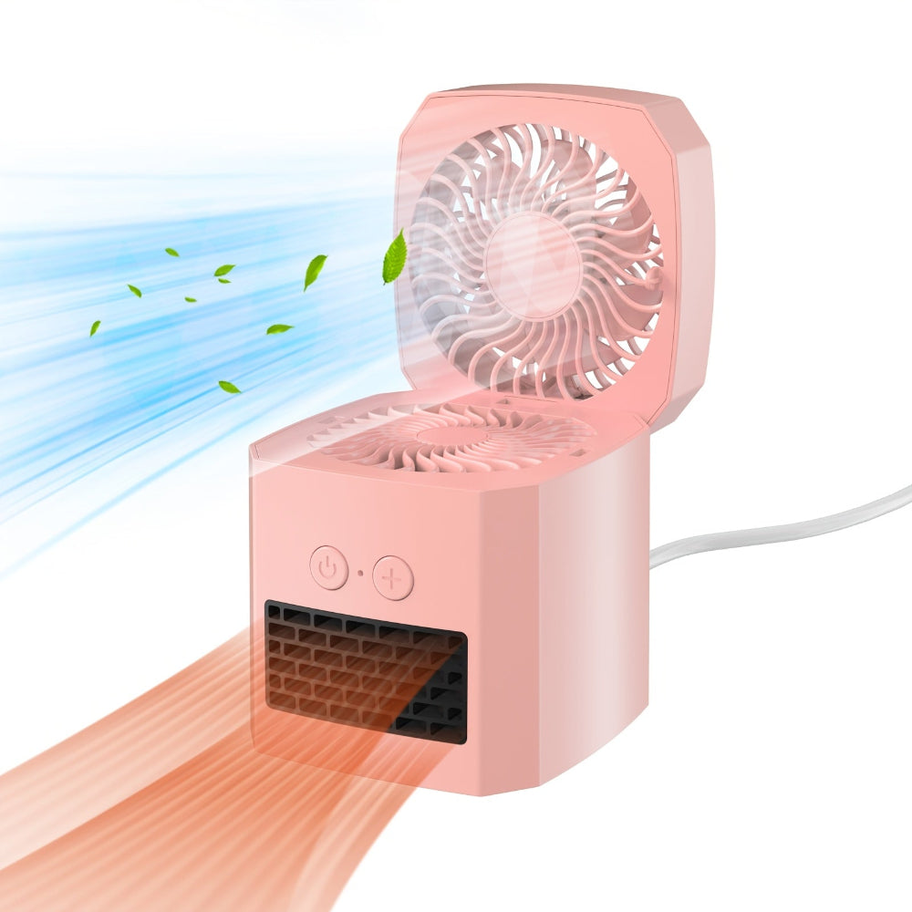 Mini Elektroheizer & Kühlventilator, tragbarer Desktop-Heizer