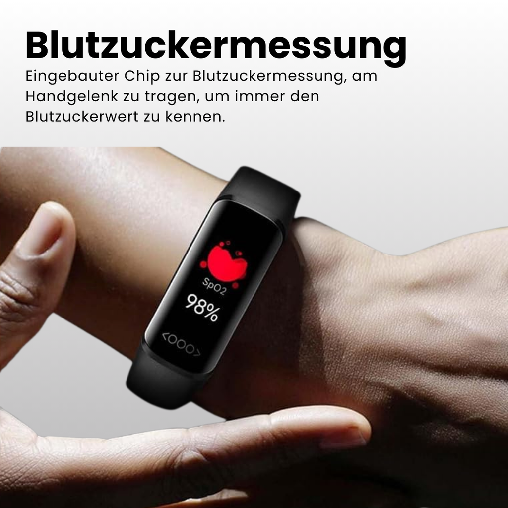 Healthtec Gesundheits-Smartwatch zur Überwachung vom Blutzucker