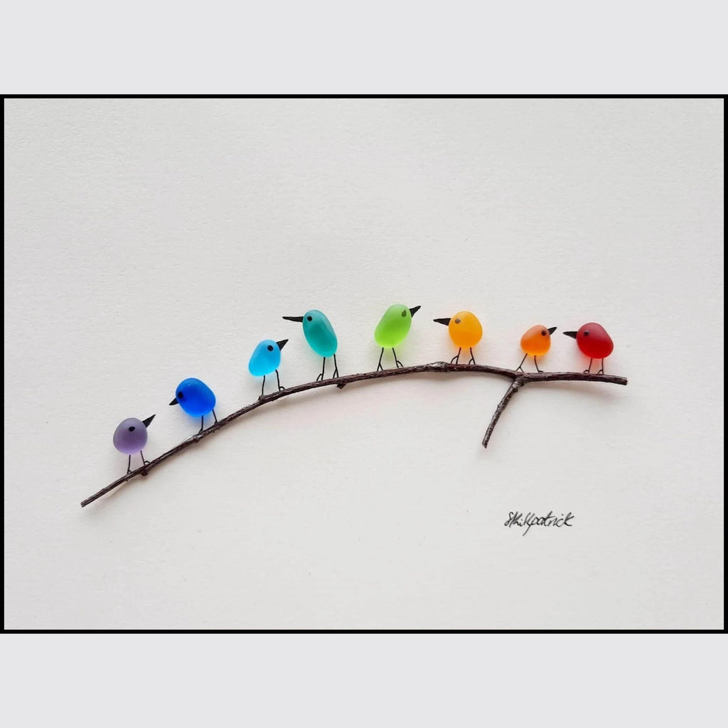 MeerglasLiebe™ - Handgemachtes Wandbild aus echtem Meerglas