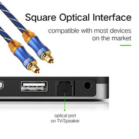 corlado | EMK LSYJ-A 10m OD6.0mm vergoldetes Metallkopf Toslink männlich zu männlich digitales optisches Audiokabel
