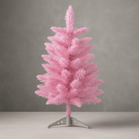 Rosa Weihnachtsbaum, künstliche Tischdekoration, festlich