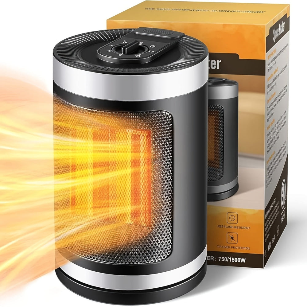 Tragbarer Elektroheizer mit verstellbarem Thermostat, kompakt