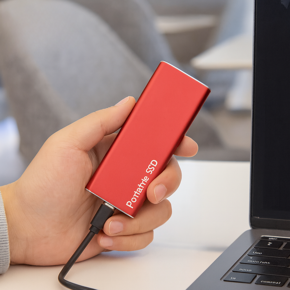 Tragbare externe SSD, Aluminium, High-Speed Speicherlaufwerk