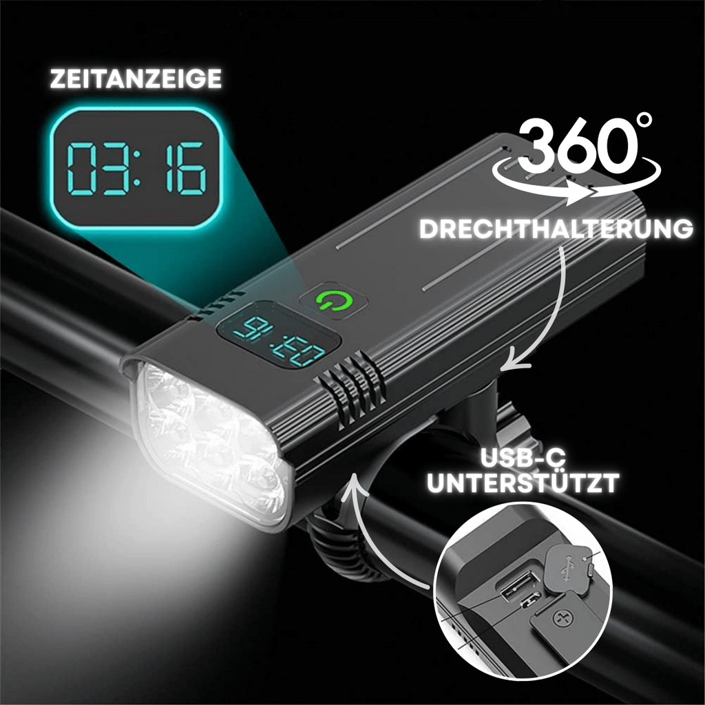 corlado | LED-Fahrradleuchte mit 5000 Lumen für maximale Sicherheit beim Fahren in der Nacht