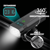 corlado | LED-Fahrradleuchte mit 5000 Lumen für maximale Sicherheit beim Fahren in der Nacht