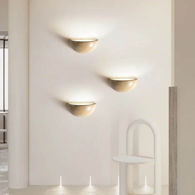 Luminous Haven LED Steinwandlampe, stilvoll für Wohn- & Schlafzimmer