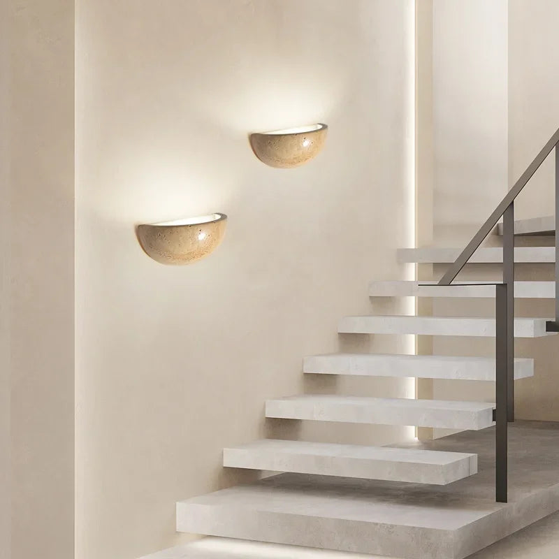 Luminous Haven LED Steinwandlampe, stilvoll für Wohn- & Schlafzimmer