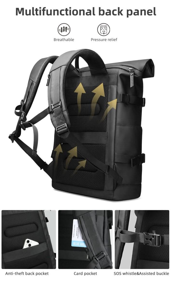 corlado | Erweiterbarer Outdoor-Rucksack mit großem Volumen & Laptopfach