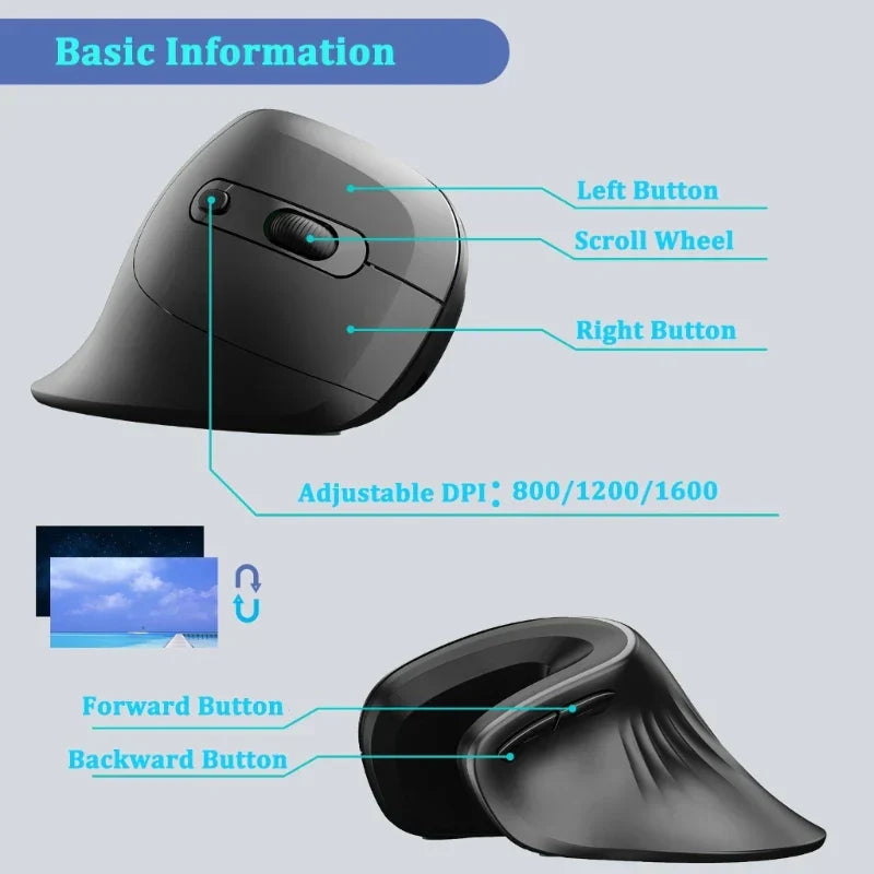corlado | Ergonomische drahtlose vertikale Maus
