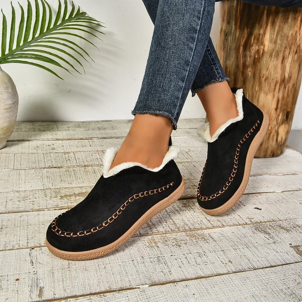 corlado™ Damen warme Winter Slip-On Plateau Stiefeletten