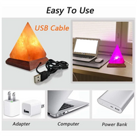 corlado™ Himalaya Kristallsalzlampe USB LED Pyramide, Luftreiniger & Stimmung