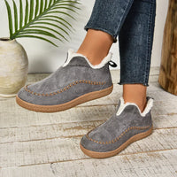 corlado™ Damen Warme Winter Slip-On Plateau Stiefeletten
