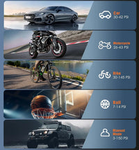 corlado™ Kabelloser Reifenfüllkompressor 150PSI, 4000mAh, LCD, USB-C