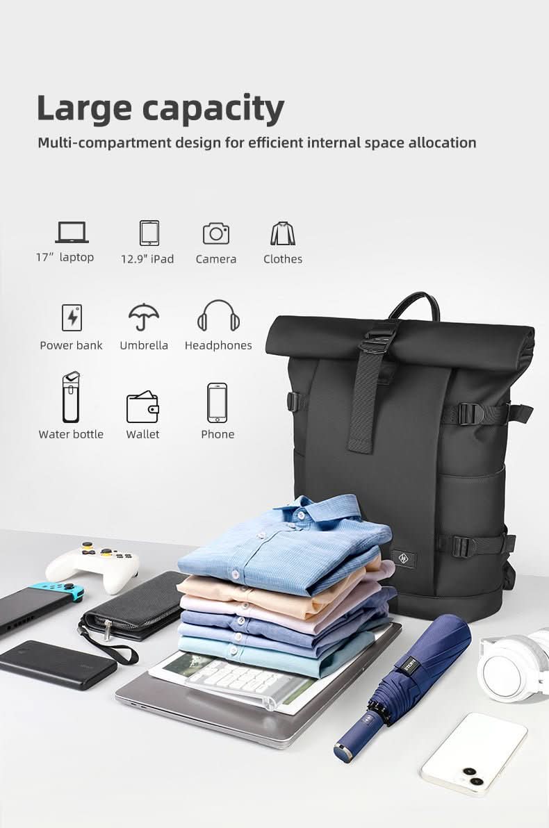 corlado | Erweiterbarer Outdoor-Rucksack mit großem Volumen & Laptopfach