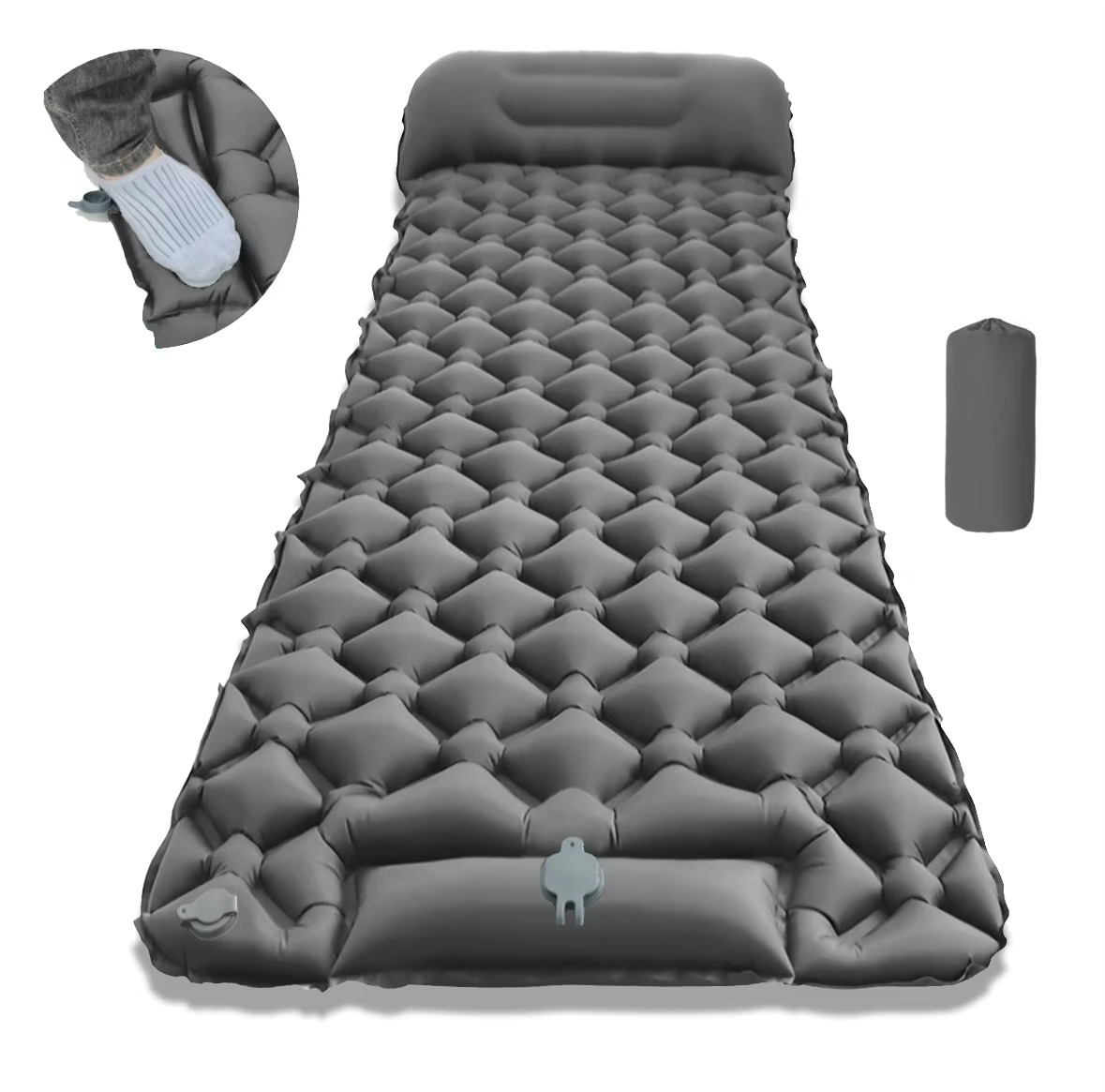 corlado | Ultra-Comfort Luftmatratze für Camping mit integriertem Kopfkissen und Pumpe