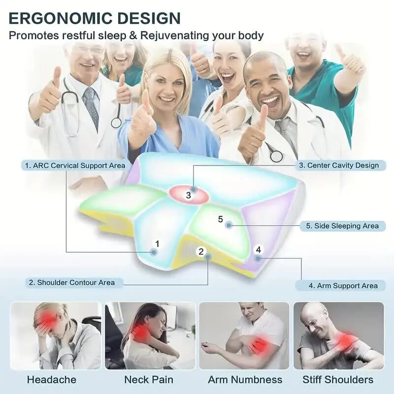 corlado | Zervikale orthopädische Memory-Schaum-Nackenstützkissen