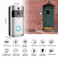 Drahtlose Smart-Video-Türklingel mit Gegensprechfunktion, Bewegungssensor, Nachtsicht, Telefonbenachrichtigungen und wasserdichter Sicherheitskamera