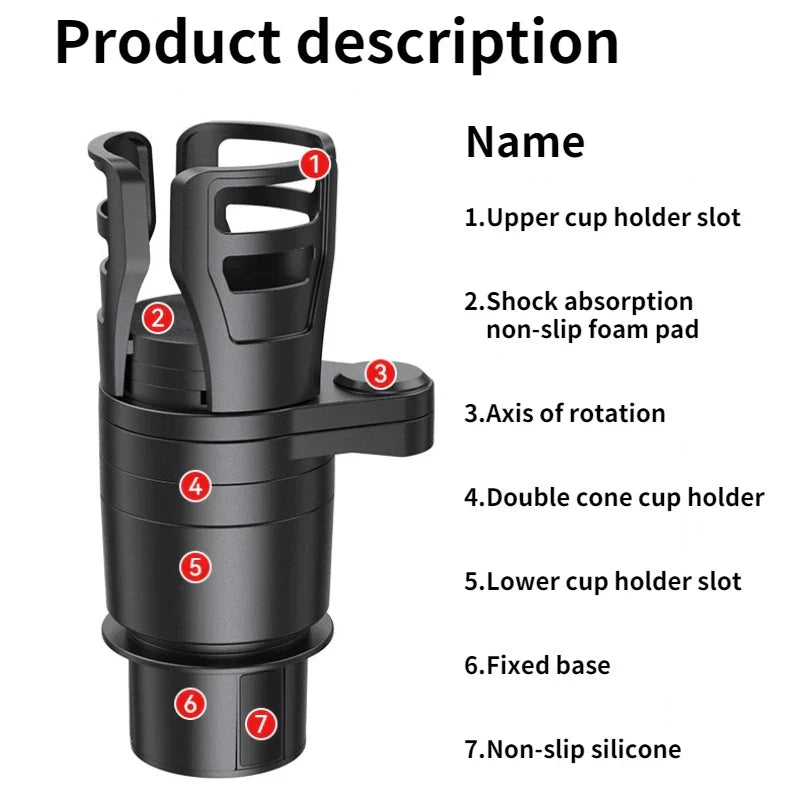 corlado | 4 In 1 verstellbarer Auto Becherhalter