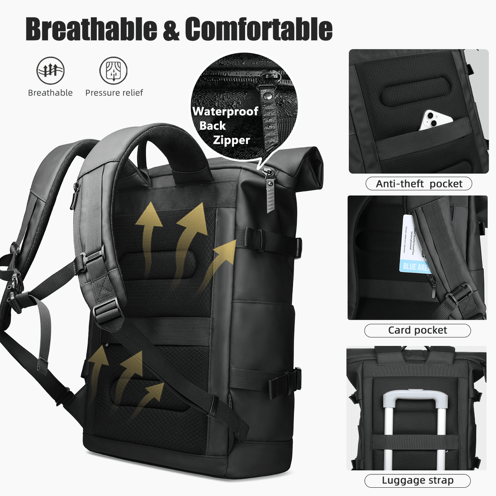 corlado | Erweiterbarer Outdoor-Rucksack mit großem Volumen & Laptopfach