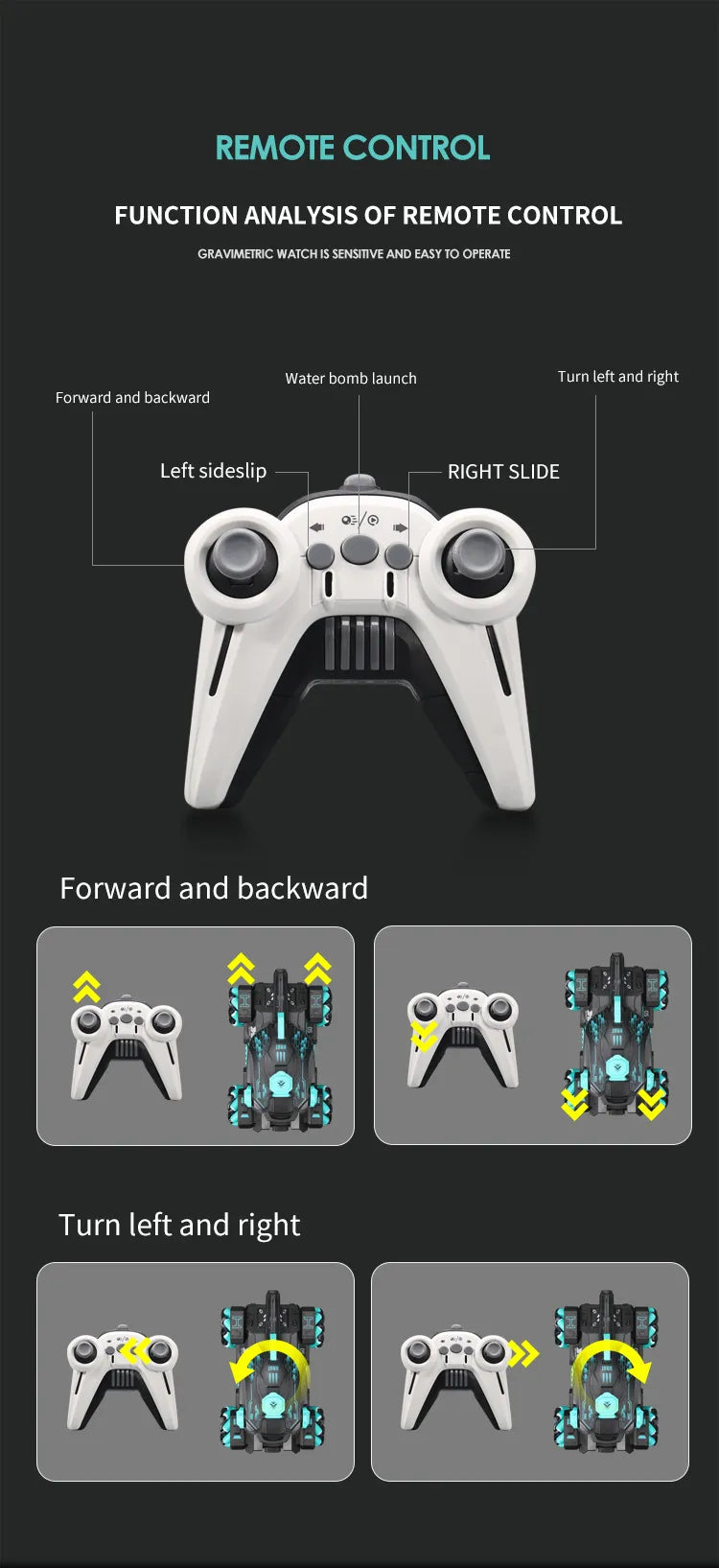 corlado | Gesture and Remote Control Tank Vehicle Toy